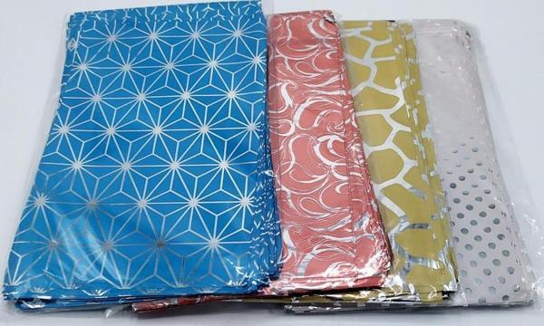 Nedi Metalize Poşet Bantlı Desenli Hediye Paketi 12X17Cm 22305 (100 Lü Paket) - Image 1
