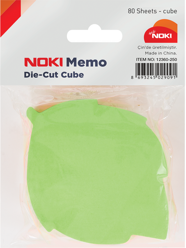 Noki Memo Yaprak Şekilli 5 Renk 80 Yaprak Yapışkanlı Not Kağıdı No:12360 - Image 1