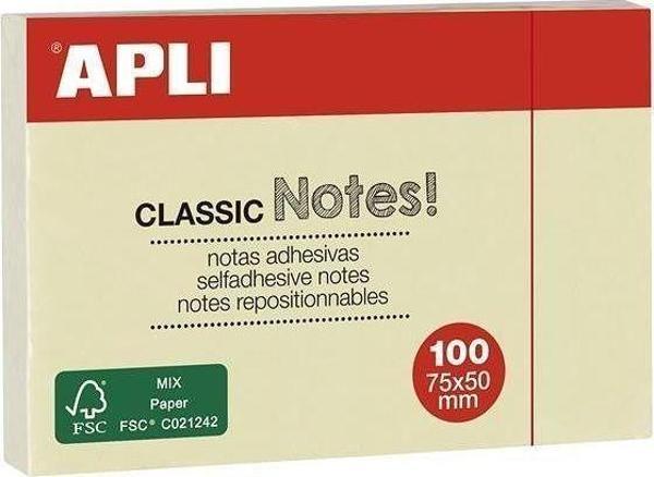 Aplı Yapışkanlı Not Kağıdı 100 Yaprak 75X50 10971 (12 Li Paket) - Image 1