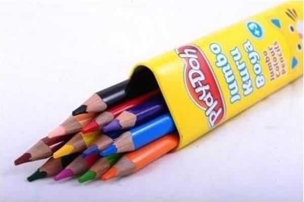 Play-Doh Kuru Boya Kalemi Jumbo Üçgen Tüp 12 Renk Ku006 - Image 1