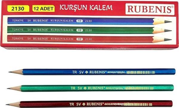 Rubenis Kurşun Kalem Mercanlı HB 2130 (12 Li Paket) - Image 1