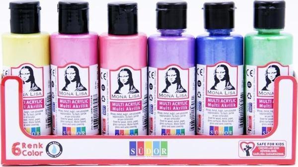 Südor Mona Lisa Akrilik Boya Multi 6X70 Ml İnci Set Sd1006İ - Image 1