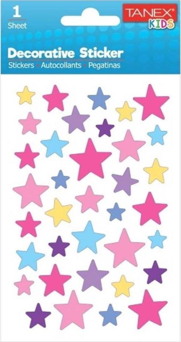 Tanex Eu Puffy Damla Etiket Yıldız Serisi Stickers Tnx-25017 - Image 1