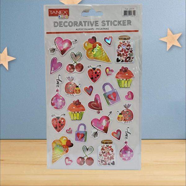 Tanex Kalp Serisi Puffy Etiketi Stickers Tnx-25373 - Image 1