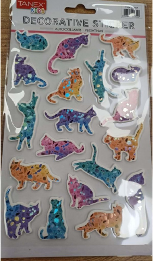 Tanex Kedi Serisi Puffy Etiketi Stickers Tnx-25355 - Image 1