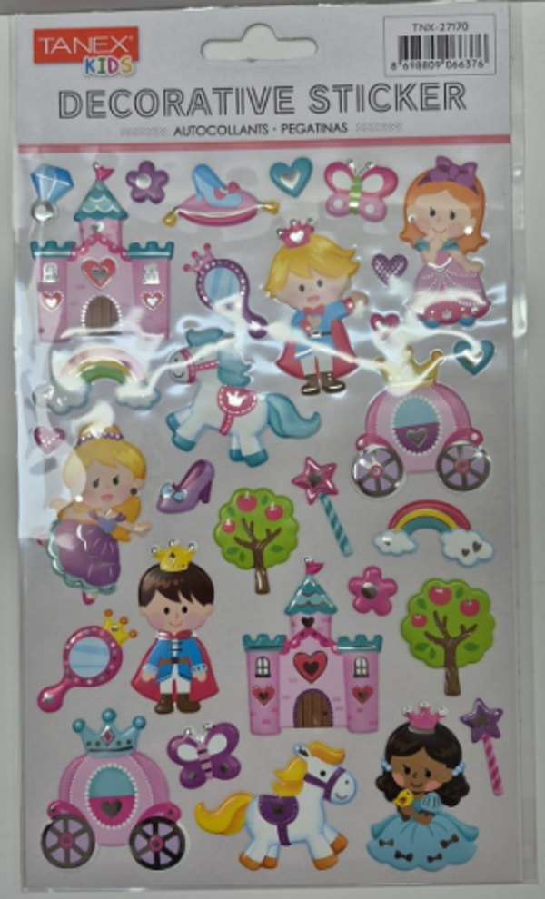 Tanex Puffy Mini Krallık Serisi Stickers Tnx-27170 - Image 1