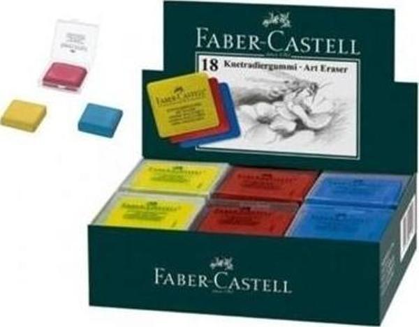 Faber-Castell Öğrenci Silgisi Hamur Renkli 18 73 21 (18 Li Paket) - Image 1