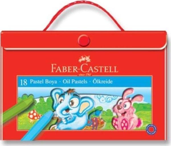 Faber-Castell Pastel Boya Çantalı Köşeli 18 Renk 5281 125119 - Image 1