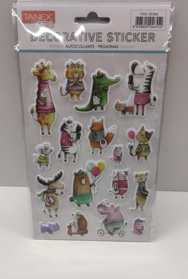 Tanex Sevimli Canlılar Serisi Puffy Etiketi Stickers Tnx-25366 - Image 1