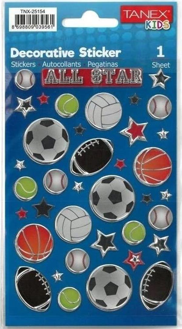 Tanex Spor Top Türleri Serisi Etiketi Stickers Tnx-25154 - Image 1