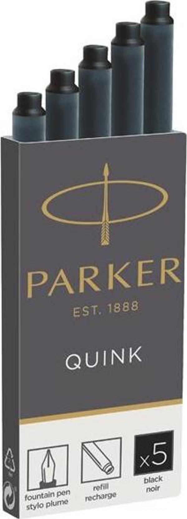 Parker Dolma Kalem Kartuşu Quink Siyah 5 Lİ 1950382 - Image 1