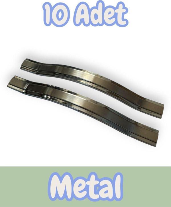 Gülcem Klas Alüminyum Metal Lüks Modern Mobilya Çekmece Mutfak Dolabı Kulpu İnox-Krom (10 Adet) - Image 1