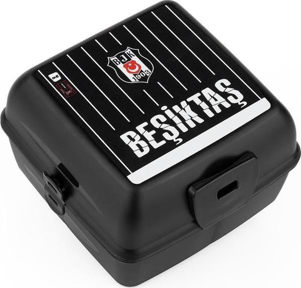 Me Saklama Kabı Beşiktaş İnce Çubuk Desenli 4 Bölmeli Çatal Kaşıklı Beslenme Kabı - Image 1
