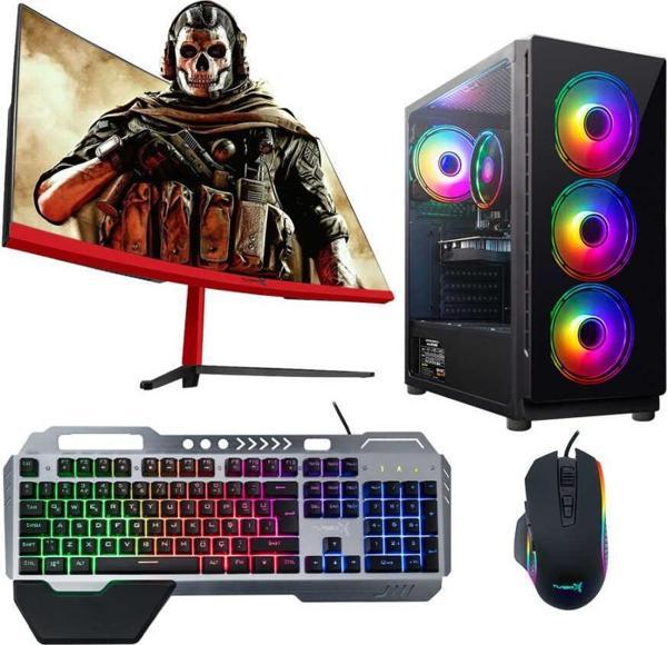 Turbox Tx4097 i5 3470 16GB Ram 1TB SSD 4GB RX550 23.6 Curved Monitör Masaüstü Oyun Bilgisayarı - Image 1
