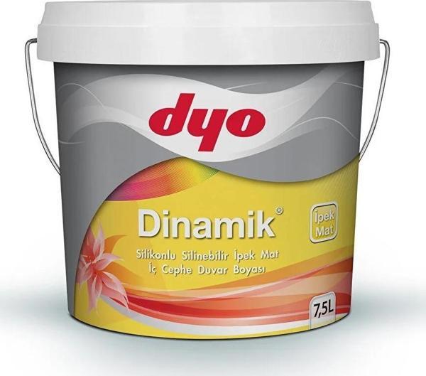 DYO 7,5LT DİNAMİK İPEKMAT SİLİKONLU SİLİNEBİLİR İÇ CEPHE DUVAR BOYASI (4715) - Image 1