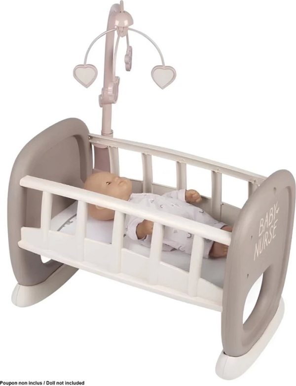 Nessiworld Smoby Baby Nurse Sallanan Dönenceli Bebek Beşiği 220372 - Image 1