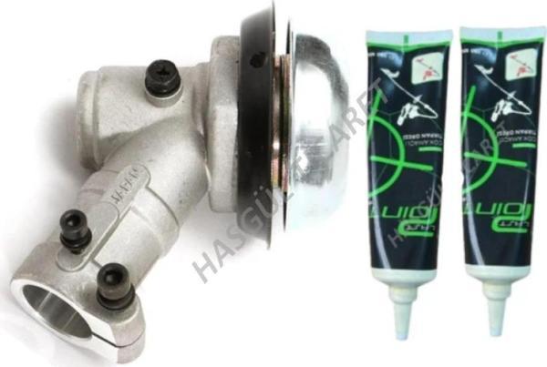 Hsgl Motorlu Tırpan Dişli Rediktör 9 Diş 28mm Başlık ve 2 li Tüp Gres Set  Tırpan yedek Parça Aksesuar - Image 1