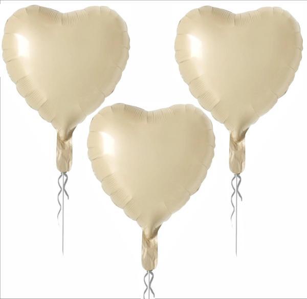 3 ADET KALP FOLYO BALON BEJ 18 INC - Image 1