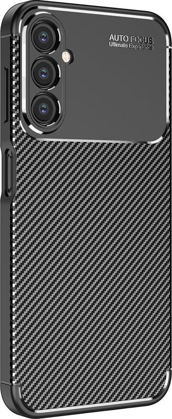 Samsung Galaxy A24 Uyumlu Kamera Korumalı Darbe Önleyici Carbon Brushed Silikon Kılıf - Image 1