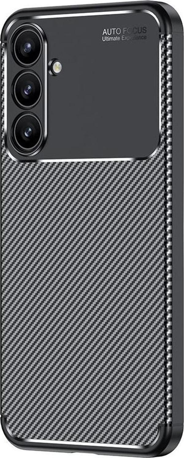 Samsung Galaxy A16 Uyumlu Kamera Korumalı Darbe Önleyici Carbon Brushed Silikon Kılıf - Image 1
