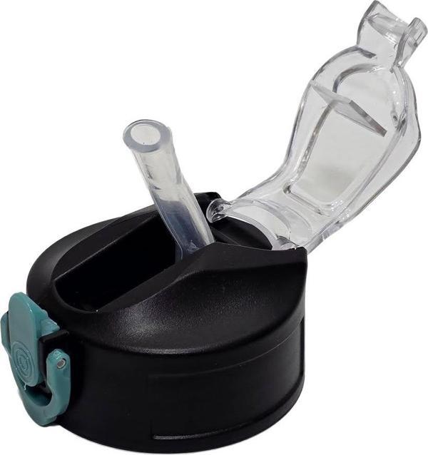 Otomatik Pipetli Su Matarası Yedek Kapağı 57mm Siyah-Mavi - Image 1