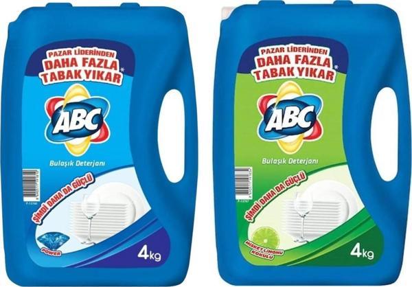 ABC Bulaşık Deterjanı Power ve Misket Limon 4 lt 2 li Karma Paket - Image 1