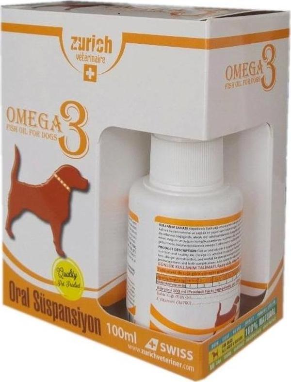 Zurich Dog Omega-3 Balık Yağı Tüy Döküm Önleyici/Tüy Sağlığı 100ml - Image 1