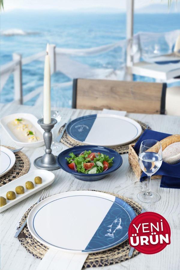 Keramika Bodrum Serisi Nordıc Servis Tabağı 28 Cm 6 Adet 22914-17 - Image 1