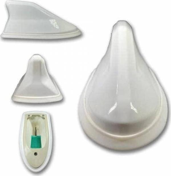 X5 Uyumlu Balık Sırtı Anten Shark Balina Anten Beyaz (Beyaz Silikonlu) - Image 1