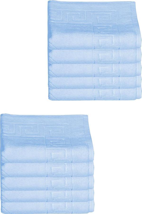 10 lu Otel Ayak Havlusu Bukle Ayak İzli 50x70 Cm Renkli 16/2 Avs 250 Gr - Image 1