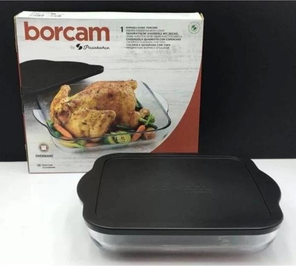 Paşabahçe 59024 Siyah Kapaklı Kare Borcam 3200 cc - Image 1