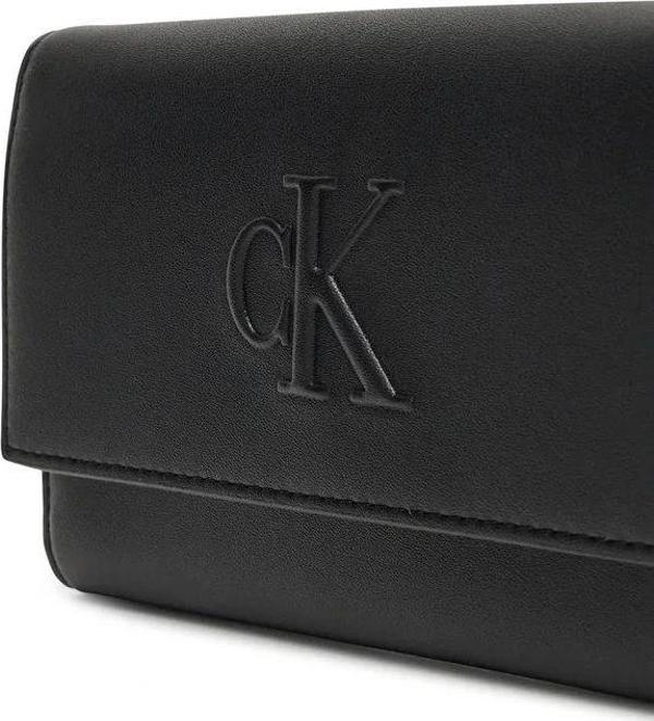 Calvin Klein SCULPTED LONG FOLD STRAP Kadın Siyah Cüzdan LV04K1006G-UB1 - Image 1