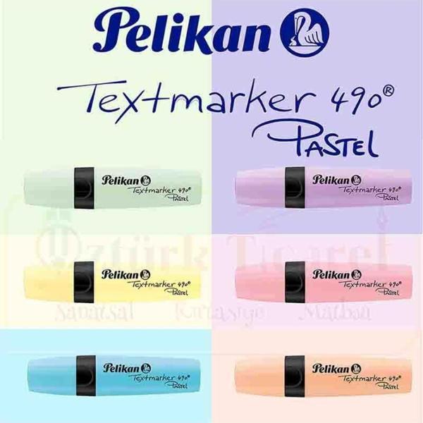 PELİKAN 490 Fosforlu Kalem 6'lı Pastel Renkler - Image 1