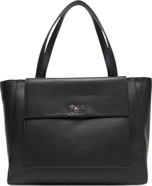 Calvin Klein CK RE-LOCK MEDIUM SHOPPER Kadın Siyah Çanta LV04F3223G-UB1 - Image 1