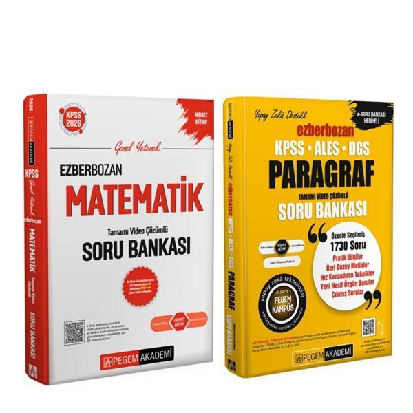 Pegem 2026 KPSS Ezberbozan Matematik ve Paragraf Soru Bankası Seti 2 Kitap - Pegem Akademi Yayıncılık - Image 1