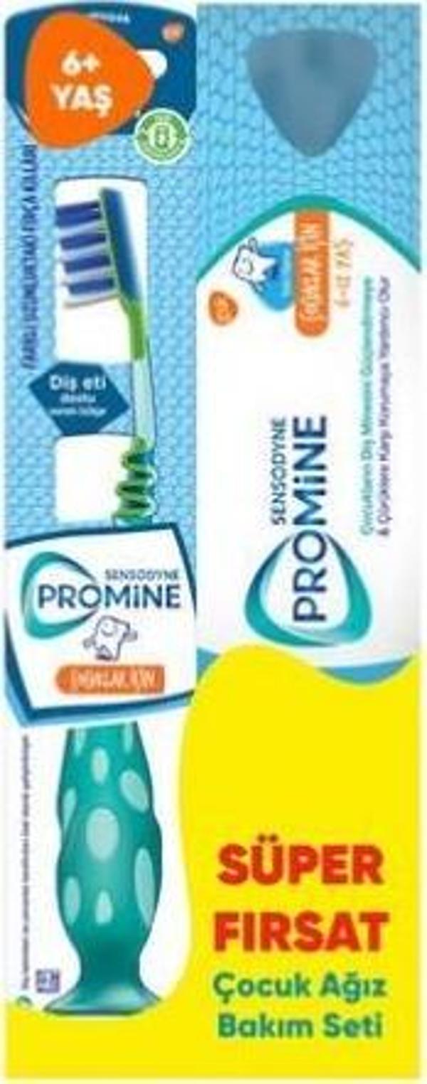 Sensodyne Promine 6+ Yaş Süper Fırsat Ağız Bakım Seti 50 ml Promine 6-12 Yaş Diş Macunu + Promine + Yaş Diş Fırçası - Image 1