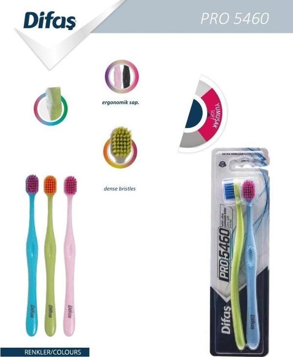 Difaş 2 li Diş Fırçası Pro 5460 Ultra Yumuşak ( Ultra Soft ) - Image 1