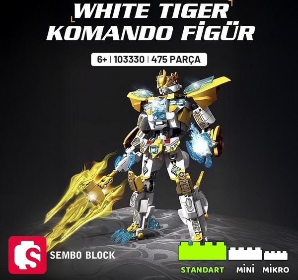 White Tiger Komando Figür Yapı Bloğu Seti - Image 1