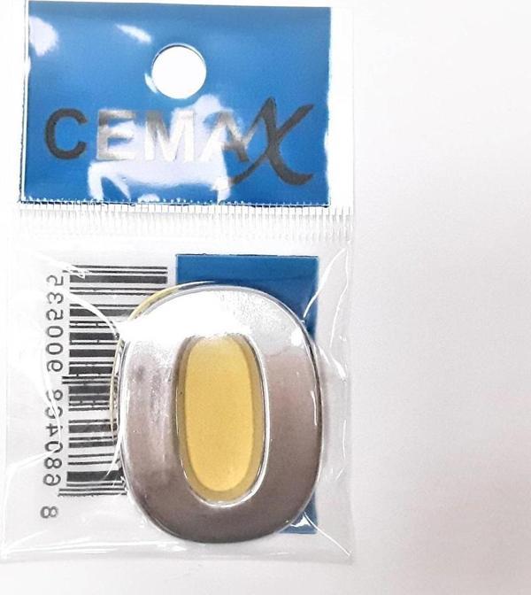 Büro Ev Dekoru için 4CM Krom Kaplı Plastik 0 No Kapı Numarası - Image 1