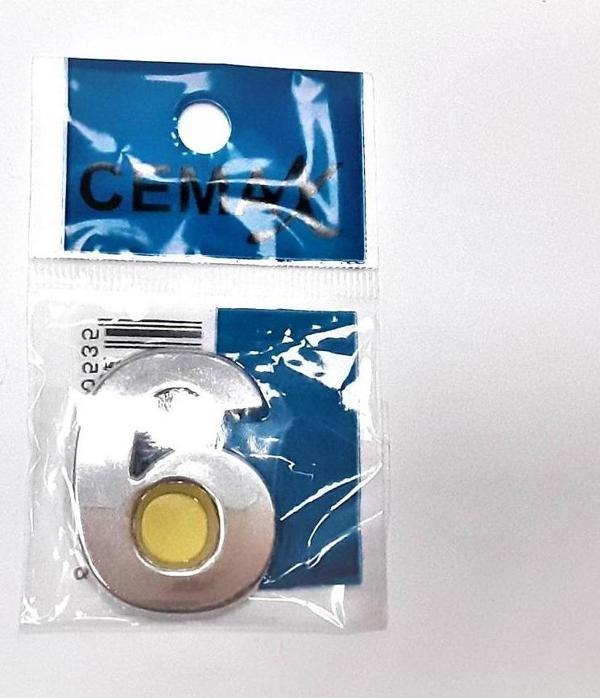 Büro Ev Dekoru için 4CM Krom Kaplı Plastik 6 No Kapı Numarası - Image 1