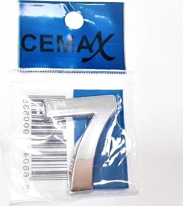 Büro Ev Dekoru için 4CM Krom Kaplı Plastik 7 No Kapı Numarası - Image 1