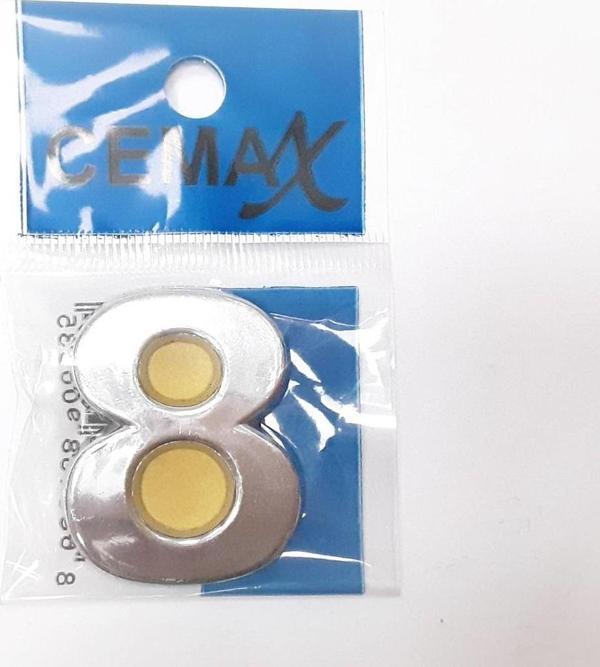 Büro Ev Dekoru için 4CM Krom Kaplı Plastik 8 No Kapı Numarası - Image 1
