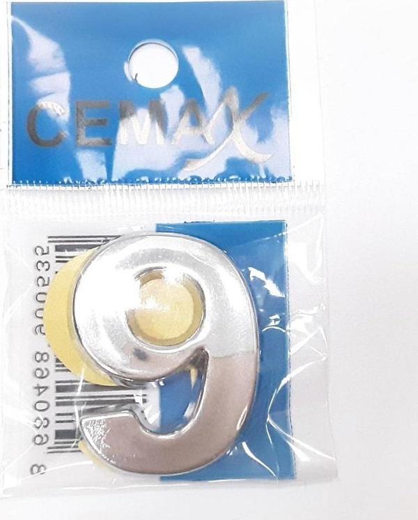 Büro Ev Dekoru için 4CM Krom Kaplı Plastik 9 No Kapı Numarası - Image 1