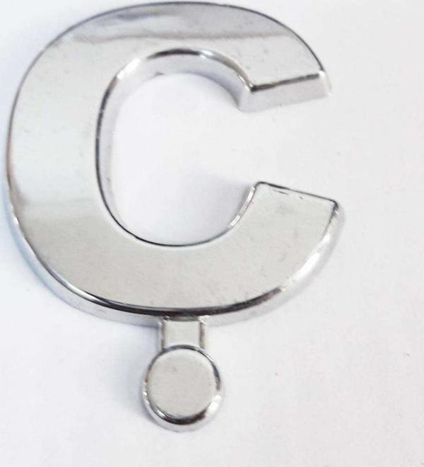 Büro Ev Dekoru için 9CM Yapışkanlı Krom Ç Harfi - Image 1