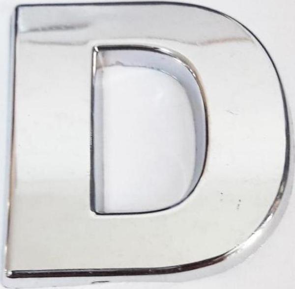 Büro Ev Dekoru için 9CM Yapışkanlı Krom D Harfi - Image 1