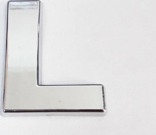 Büro Ev Dekoru için 9CM Yapışkanlı Krom L Harfi - Image 1