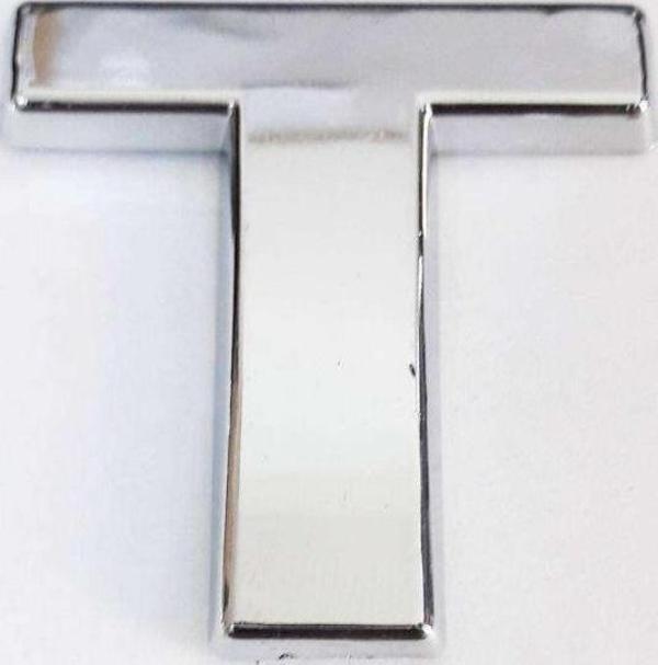 Büro Ev Dekoru için 9CM Yapışkanlı Krom T Harfi - Image 1
