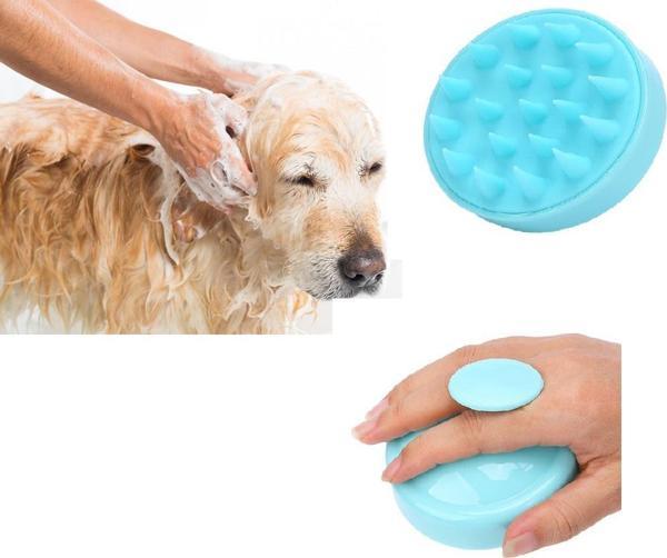 Büro Ev Evcil Hayvanı için Hazneli Silikon Başlı Kedi Köpek Yıkama Fırçası - Image 1