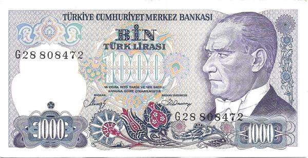 1000 Lira 7.Emisyon 2.Tertip G28 808472 (wb0197) - Image 1