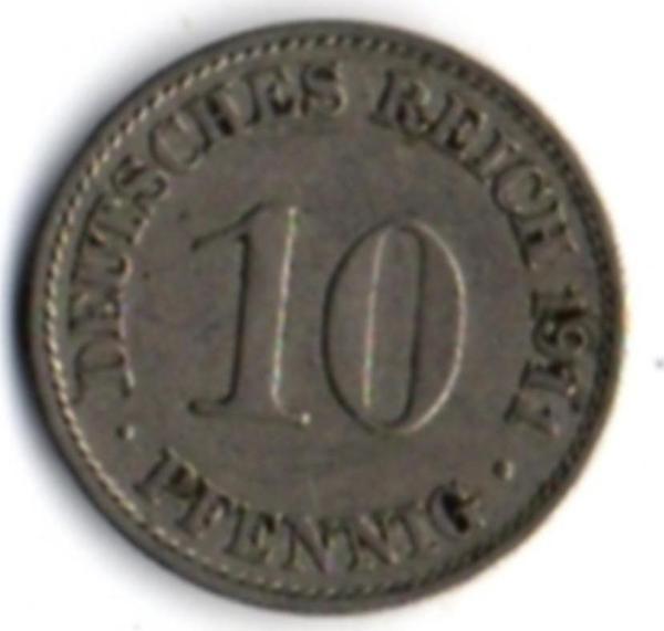 Alman İmparatorluğu 10 Pfennig 1911 (mp1677) - Image 1